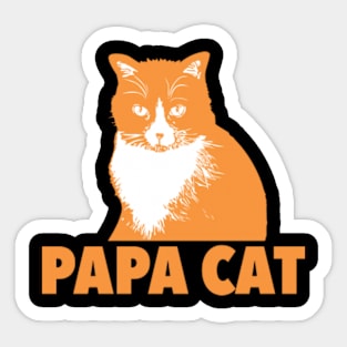 Papa Cat Lovers Sticker